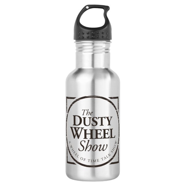 Bouteille D'eau Symbole du Podcast Dusty Wheel :Bouteille d'Eau (Devant)