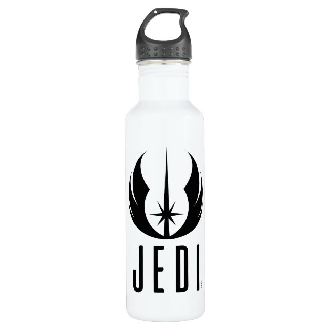 Bouteille D'eau Symbole Jedi noir (Devant)