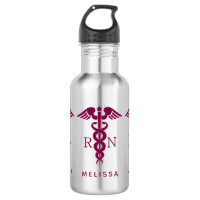 Symbole Médicale rouge Caduceus Nurse