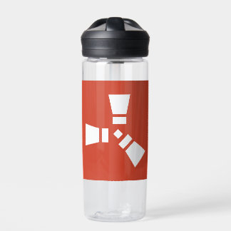 Bouteille D'eau Symbole POUSSIÈRE BLANC en rouge