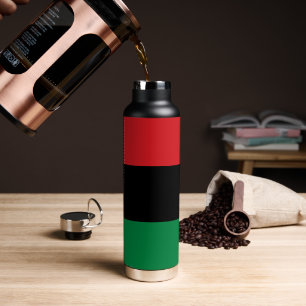 Bouteille D'eau Symbole unien et drapeau panafricain, Kwanzaa