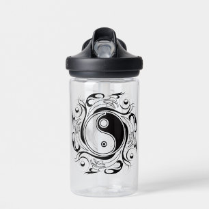 Bouteille D'eau Symbole Yin & Yang Tatouage Noir et Blanc