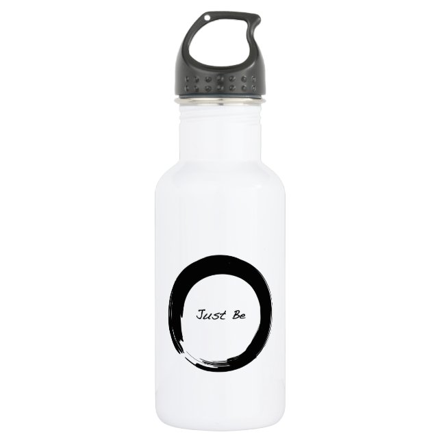 Bouteille D'eau Symbole zen avec "Just Be" (Devant)