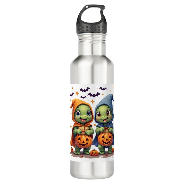 Bouteille D'eau T-shirt des tortues fantômes d'Halloween (Devant)