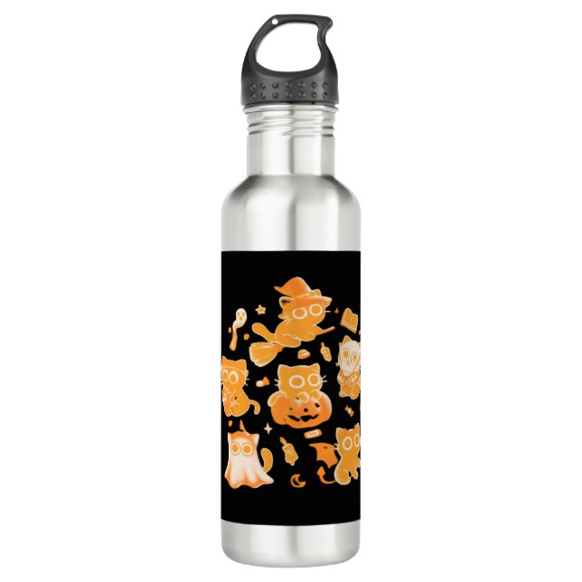 Bouteille D'eau T-shirt éffrayant Kittens classique (Devant)