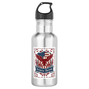 Bouteille D'eau T-shirt graphique vectoriel d'Halloween patriotiqu