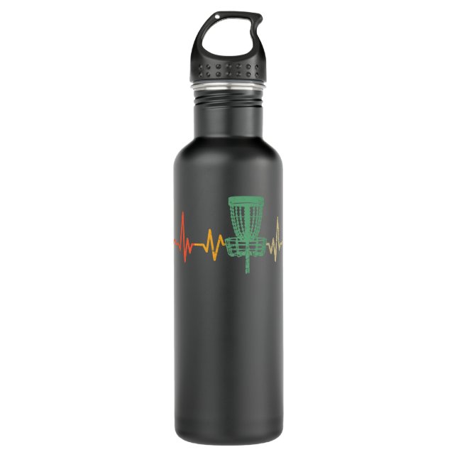 Bouteille D'eau T-shirt Heartbeat disc golf Basket (Devant)