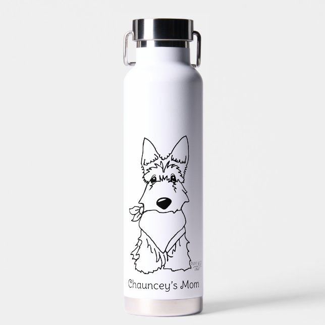 Bouteille D'eau T-shirt KiniArt Scottish Terrier écossais (Avant)
