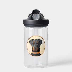 Bouteille D'eau Tableau de Doberman Pinscher non rogné Art origina