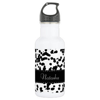 Bouteille D'eau Taches dalmatiennes noires et blanches