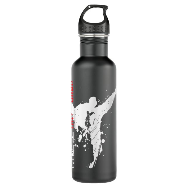 Bouteille D'eau Taekwondo Martial Arts TShirt (Devant)