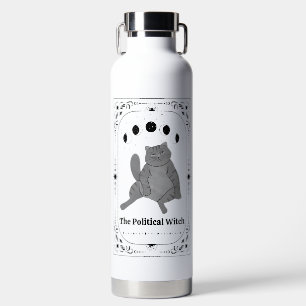 Bouteille D'eau Tarot Politique Féministe Chat Drôle Personnalisab