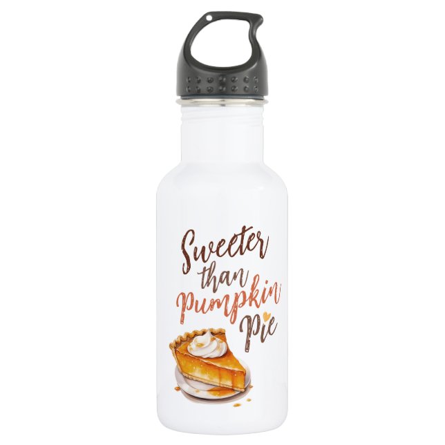Bouteille D'eau Tarte plus douce que Citrouille - Tarte Citrouille (Devant)