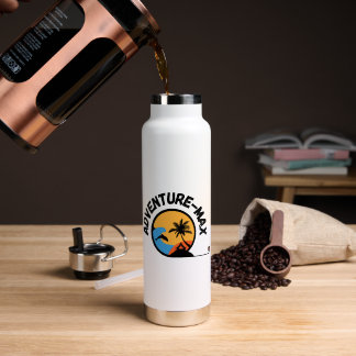 Bouteille D'eau Tasse de café avec logo Adventure-MAX (sans texte)