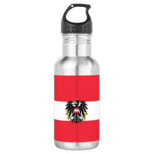 Bouteille D'eau tasse de papier drapeau autrichien