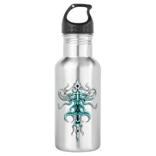 Bouteille D'eau Tatouage tribal alienígena 217 bleu
