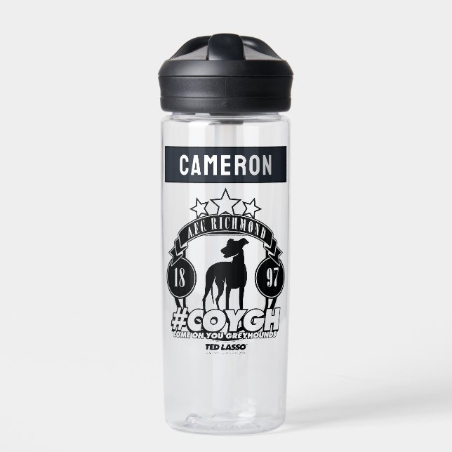 Bouteille D'eau Ted Lasso | AFC Richmond #COYGH | Ajouter Votre No (Extérieur)
