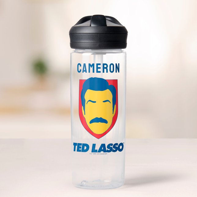 Bouteille D'eau Ted Lasso | Icône face | Ajouter Votre Nom (Créateur téléchargé)