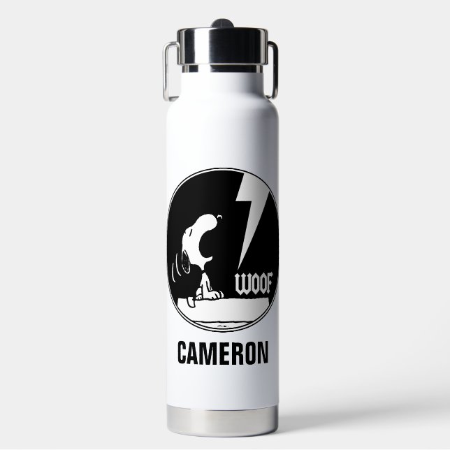 Bouteille D'eau Tee - shirt | Snoopy Howling | Ajouter Votre Nom (Salle de sport)