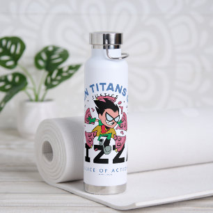 Bouteille D'eau Teen Titans Go ! Robin "Truth Justice Pizza"