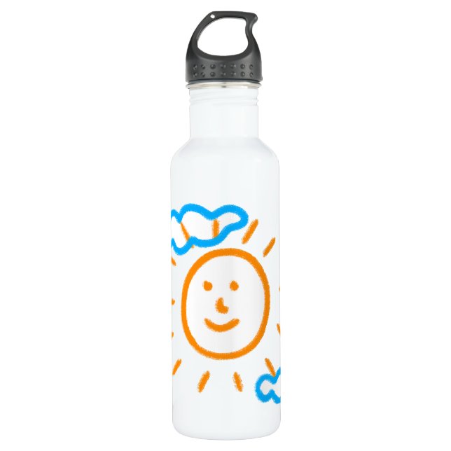 Bouteille D'eau Télécharger des enfants Dessiner Transformer des e (Devant)