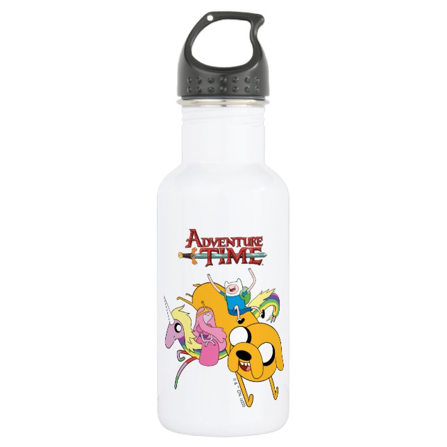 Bouteille D'eau Temps d'aventure | Lady, Bubblegum, Finn & Jake (Devant)