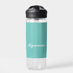 Bouteille D'eau Tendance Moderne Minimaliste Élégante Turquoise Cl