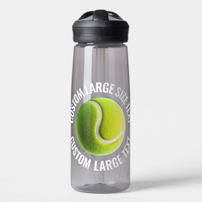 Bouteille D'eau Tennis Ball Custom Personalized Large Text 25 oz. (Avant)