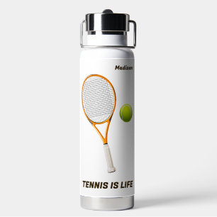 Bouteille D'eau Tennis de nom et de texte personnalisés