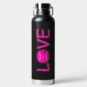 Bouteille D'eau Tennis rose amour noir