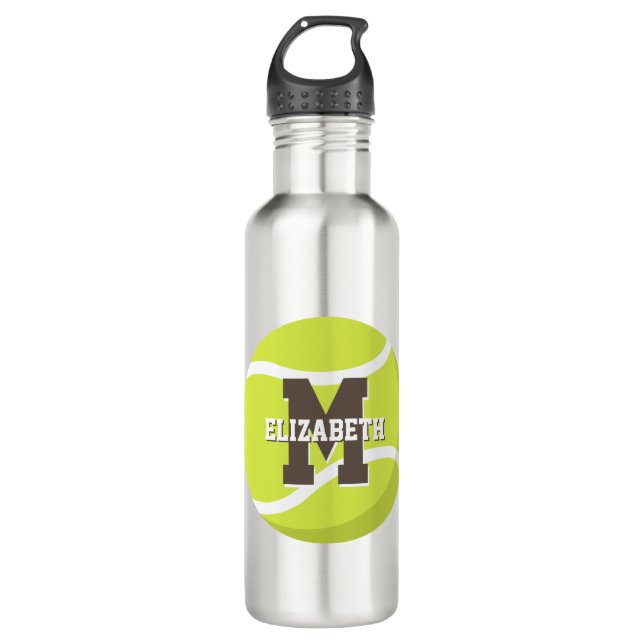 Bouteille D'eau tennis sports cadeaux filles garçons personnalisés (Devant)