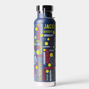 Bouteille D'eau Tennis sports rouge blanc jaune