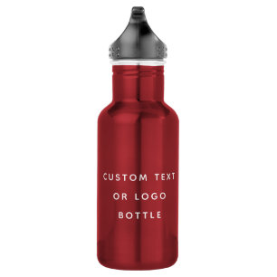 Bouteille D'eau Texte personnalisé minimaliste ou logo