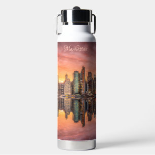 Bouteille D'eau Texte personnalisé New York City Skyline