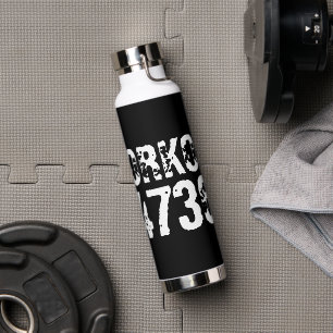 Bouteille D'eau Texte usé et rayé Workout 247365 blanc