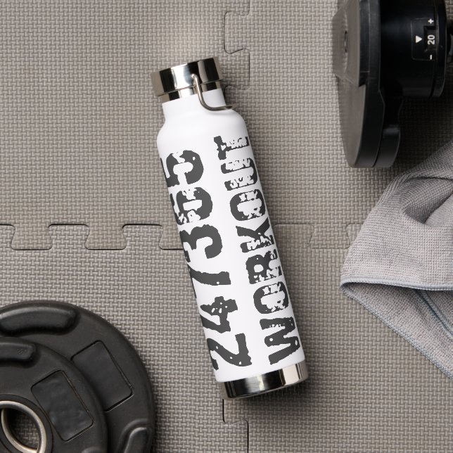 Bouteille D'eau Texte usé et rayé Workout 247365 bleu (Couvercle)