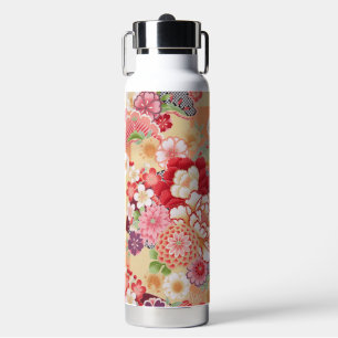 Bouteille D'eau Textile de KIMONO japonais, motif floret