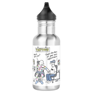Bouteille D'eau Thème Tattoos Drôle Tattooïste