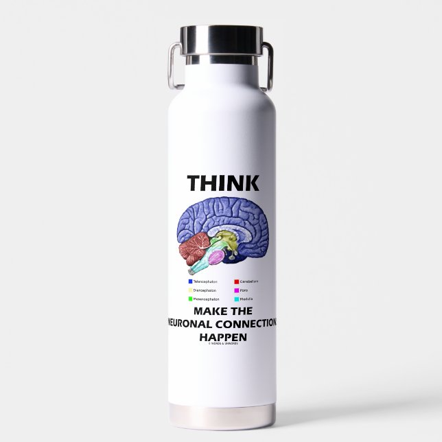 Bouteille D'eau Think Make The Neuronal Connections Brain (Avant)
