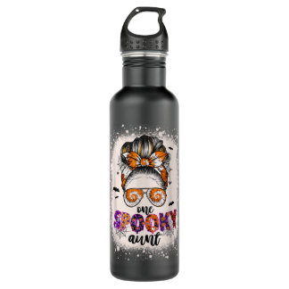Bouteille D'eau Tie Dye One Spooky Aunt Halloween Monster Messy Bu