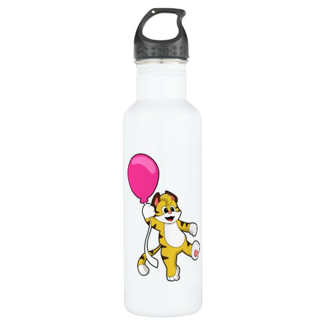 Bouteille D'eau Tigre avec ballon (Devant)