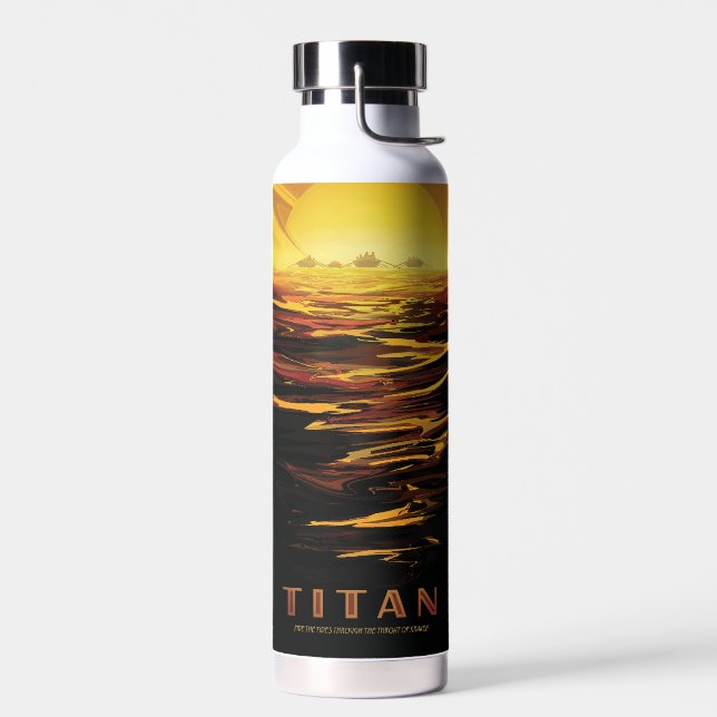 Bouteille D'eau Titan la plus grande lune de la planète Saturne (Gauche)