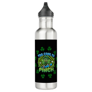Bouteille D'eau Too Cool to Pinch Skateboard Shamrock St. Patricks