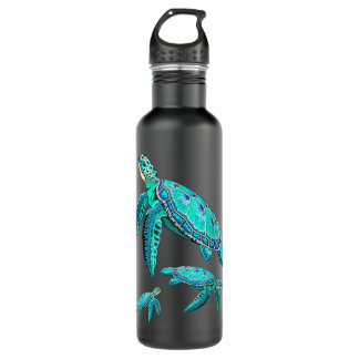 Bouteille D'eau Tortue de mer d'Hawaii Couleurs tropicales 