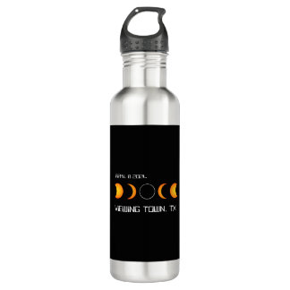 Bouteille D'eau Total Solaire Eclipse 2024 Mémoire de ville person