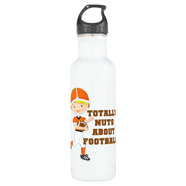 Bouteille D'eau Totalement Nuts au sujet du football (Devant)