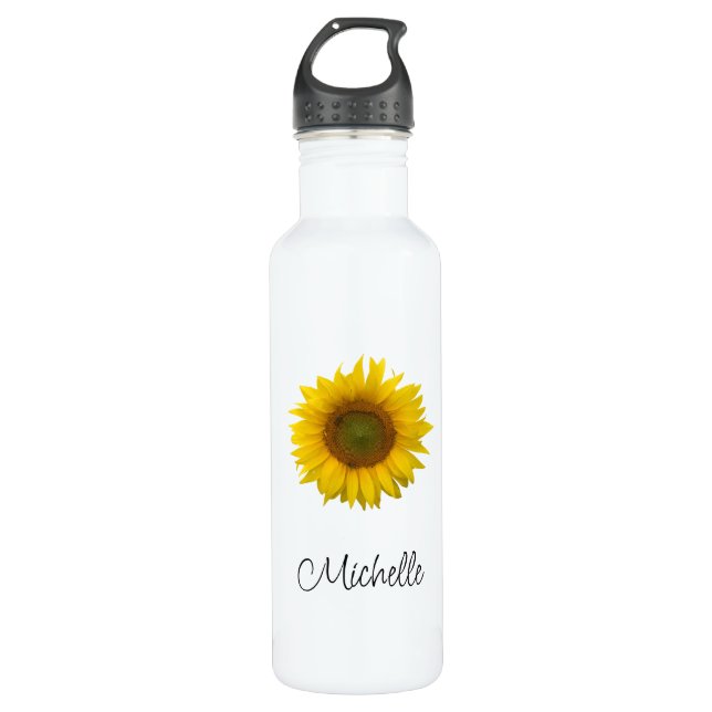 Bouteille D'eau Tournesol moderne Cute Country Floral (Devant)