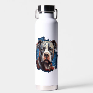 Bouteille D'eau TOUS LES AMÉRICAINS Amateurs de CHIENS pit bull