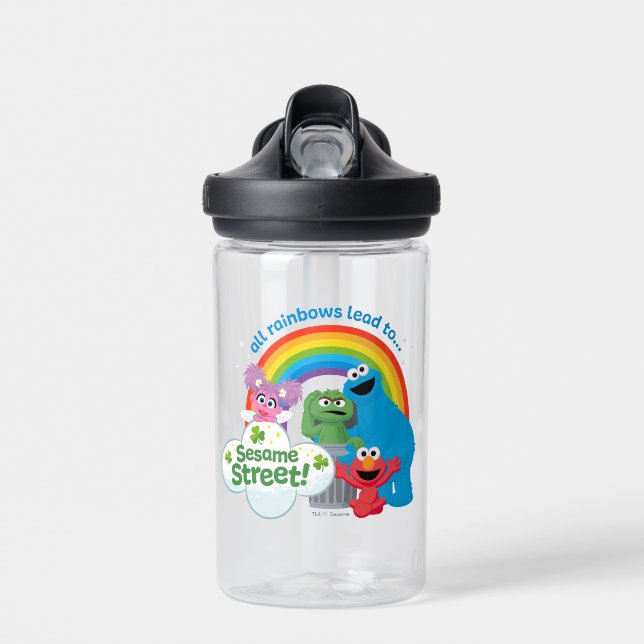 Bouteille D'eau Tous les Rainbows mènent à Sesame Street (Avant)