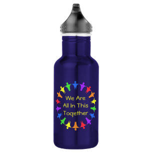 Bouteille D'eau Tout Cela Ensemble Multicolores